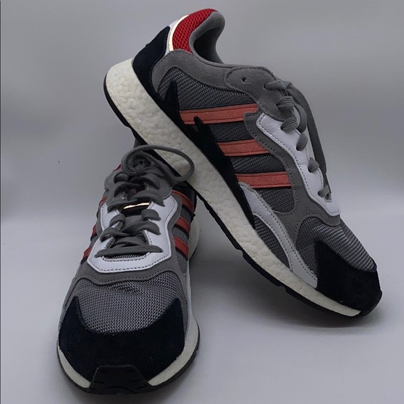 Adidas Tresc Run Grey Scarlet Men's Athletic Shoes Size 13 - Picture 7 of 13